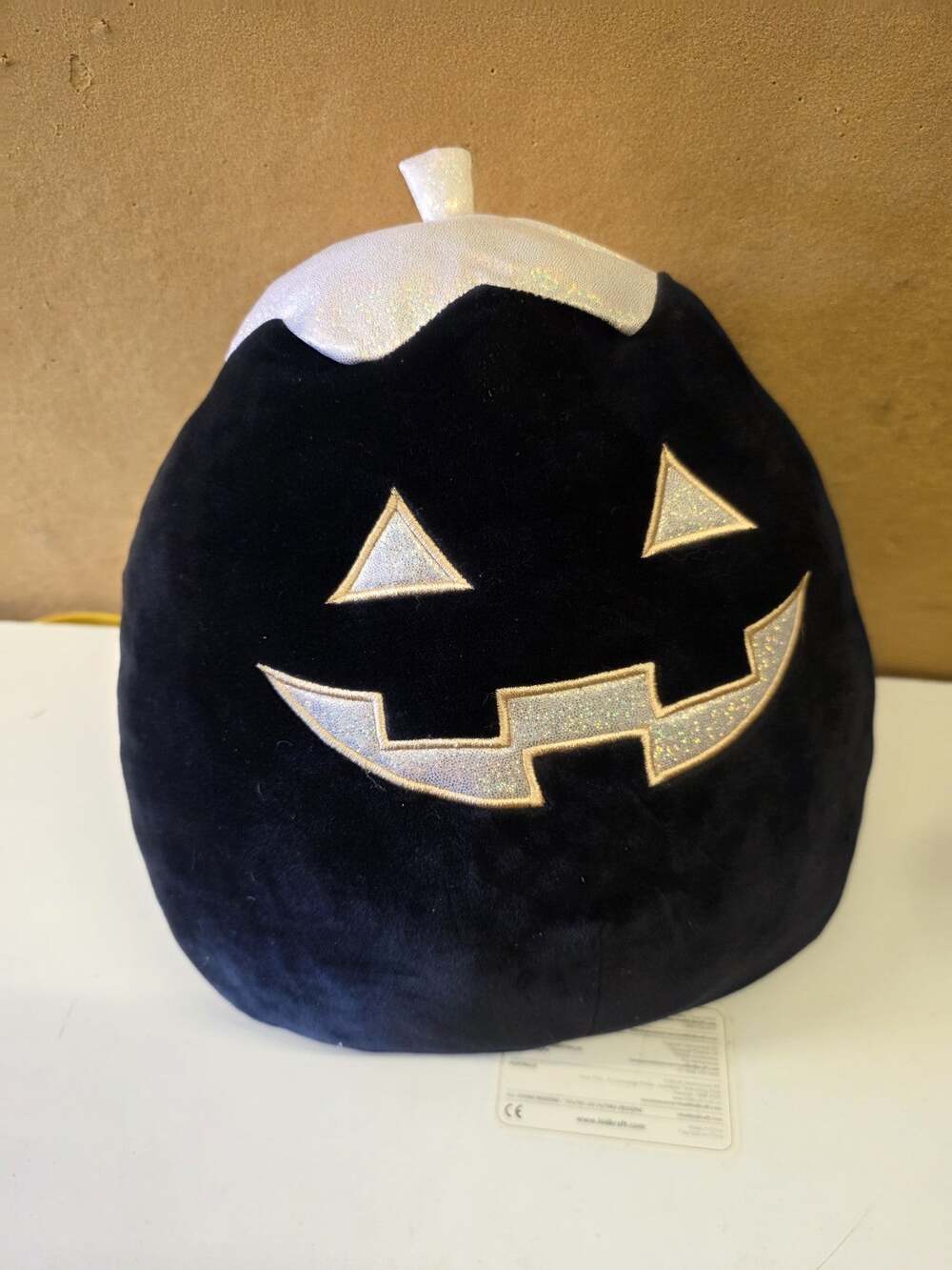 12-Inch Squishmallows Halloween 2021 PAIGE Black Pumpkin Jack-o-Lantern Plush